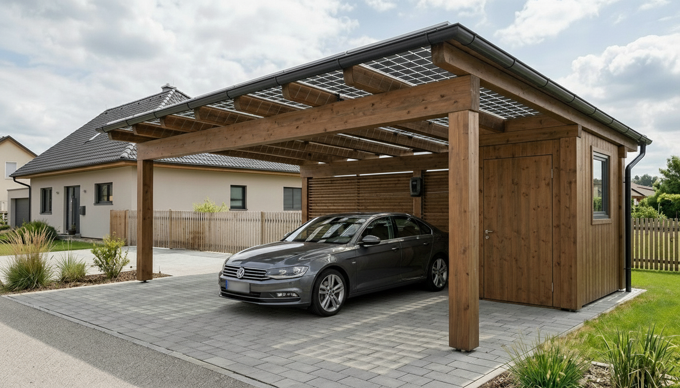 Moderner Holz-Carport